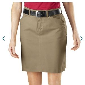 Dickies Women’s Stretch Twill Pencil Skirt with Pockets Tan Uniform Size 12